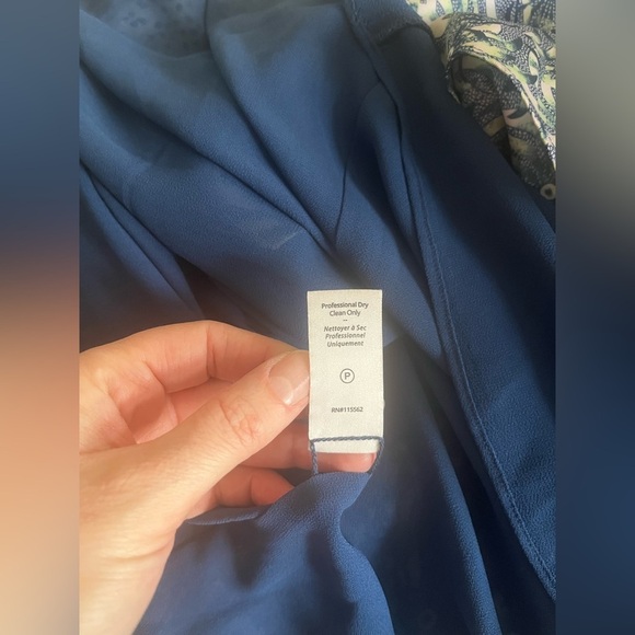 Cinq à Sept Women's Blue Lucinda Floral Print Ruffled Dress - Picture 12 of 13